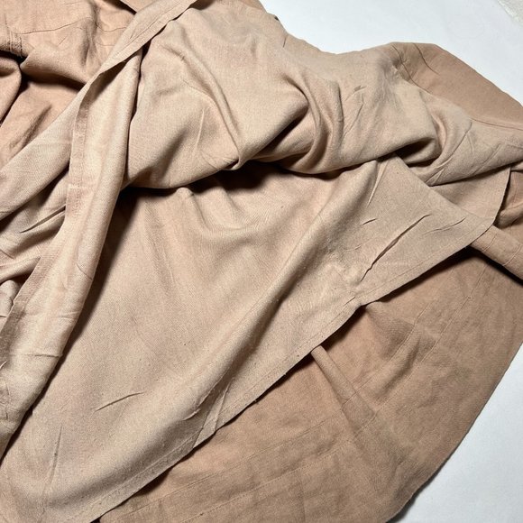 Anthropologie The Somerset Flowy Maxi Dress Linen Tiered Tan Light Brown XSP - Picture 13 of 15